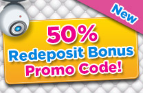 50% Re-Deposit Bonuses